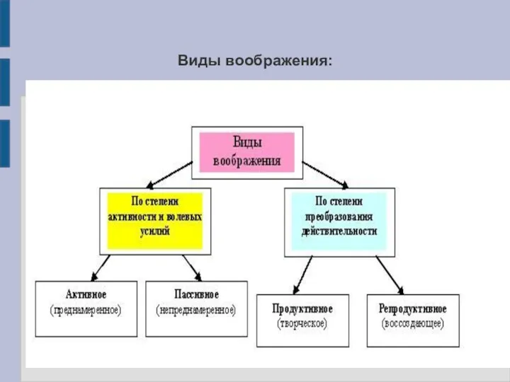 Виды воображения: