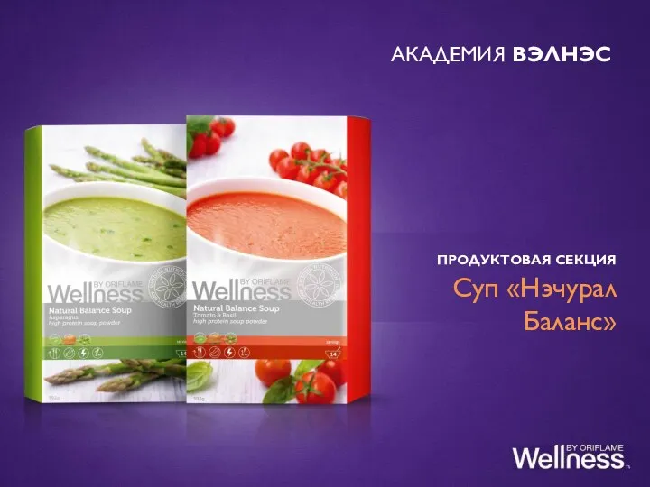 PRODUCT MODULE WELLNESSACADEMY ПРОДУКТОВАЯ СЕКЦИЯ АКАДЕМИЯ ВЭЛНЭС Суп «Нэчурал Баланс»