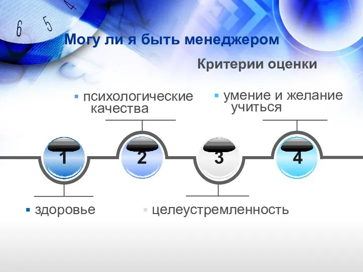 Могу ли я быть менеджером здоровье 1 2 3 4