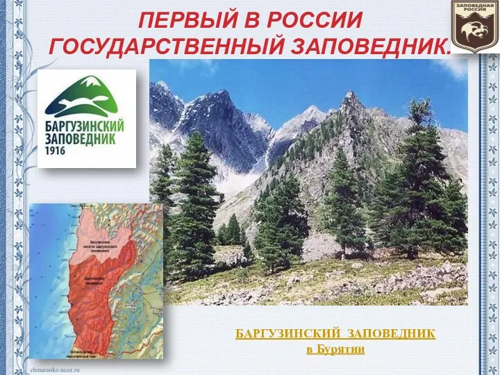 ПЕРВЫЙ В РОССИИ ГОСУДАРСТВЕННЫЙ ЗАПОВЕДНИК. БАРГУЗИНСКИЙ ЗАПОВЕДНИК в Бурятии