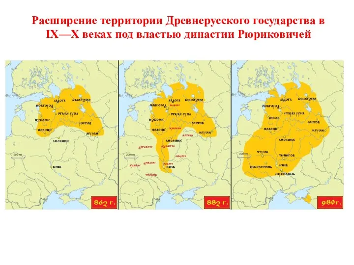 Расширение территории Древнерусского государства в IX—X веках под властью династии Рюриковичей