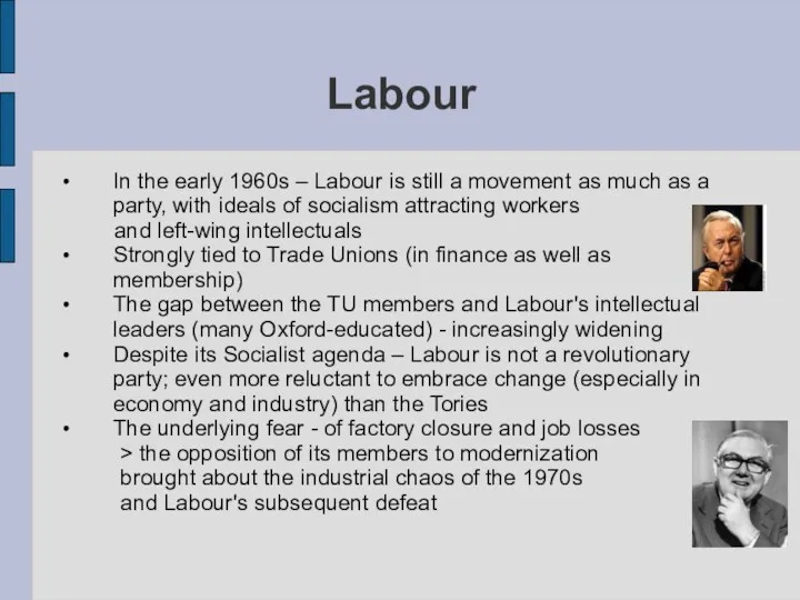 Labour In the early 1960s – Labour is still a