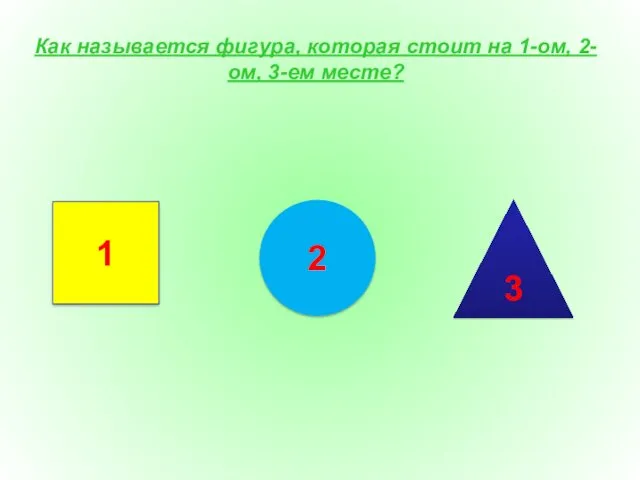 Как называется фигура, которая стоит на 1-ом, 2-ом, 3-ем месте? 1 2 3