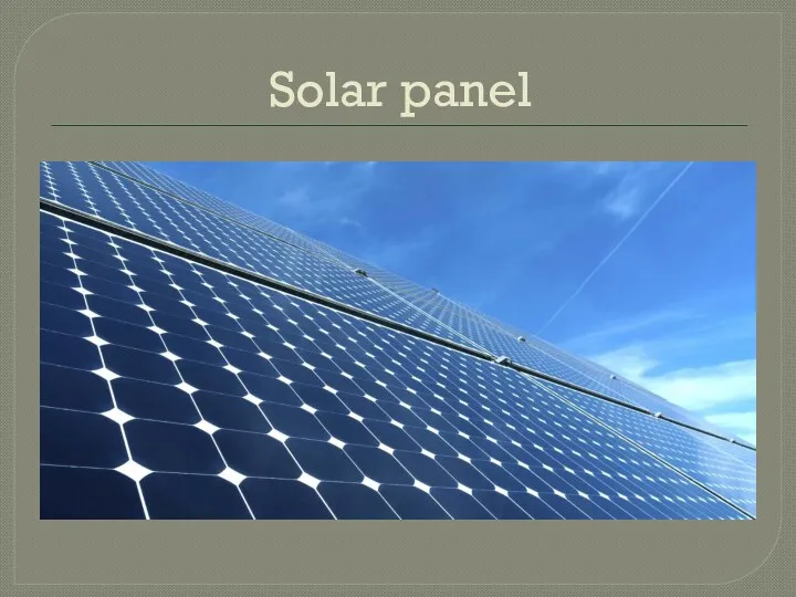 Solar panel