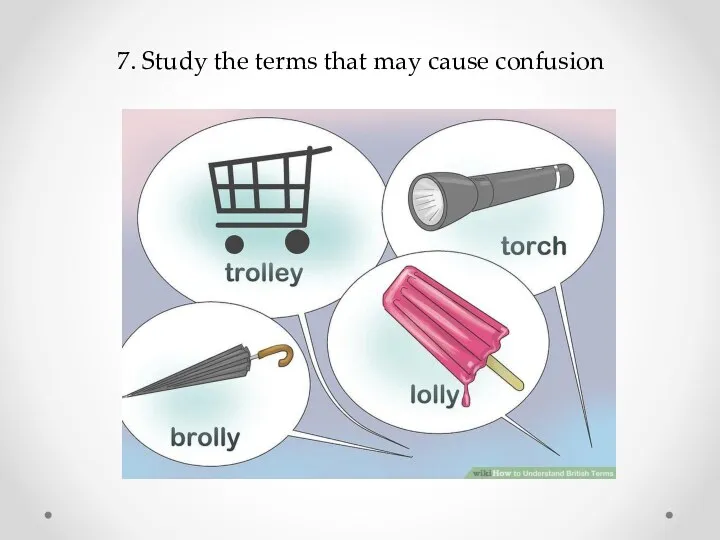 7. Study the terms that may cause confusion