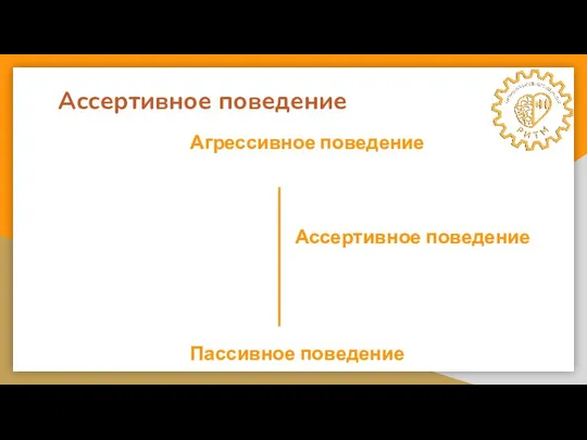 Ассертивное поведение Агрессивное поведение Ассертивное поведение Пассивное поведение