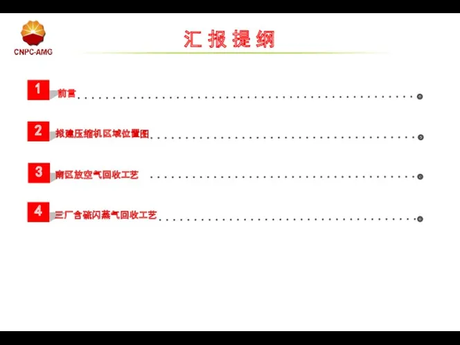 汇 报 提 纲 1 前言概述Общие сведения 4 2 拟建压缩机区域位置图现状Текущее