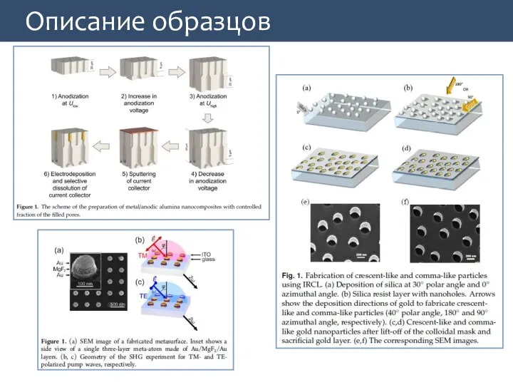 Описание образцов