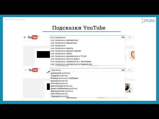 Семантическое ядро Подсказки YouTube