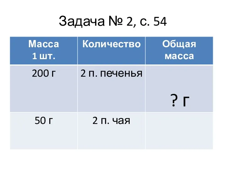 Задача № 2, с. 54