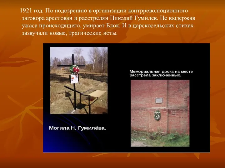 1921 год. По подозрению в организации контрреволюционного заговора арестован и