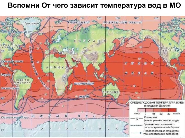 Вспомни От чего зависит температура вод в МО