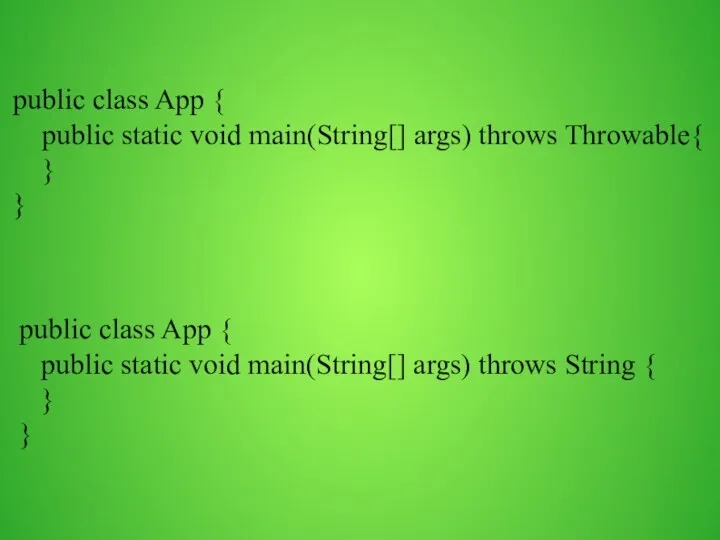 public class App { public static void main(String[] args) throws