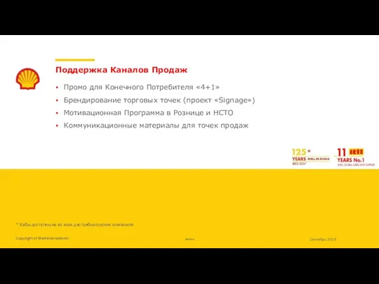 Поддержка Каналов Продаж Промо для Конечного Потребителя «4+1» Брендирование торговых