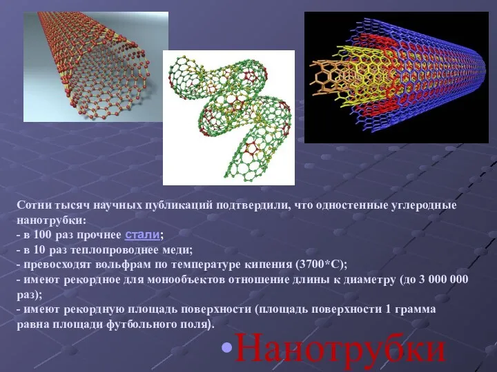 Сотни тысяч научных публикаций подтвердили, что одностенные углеродные нанотрубки: -