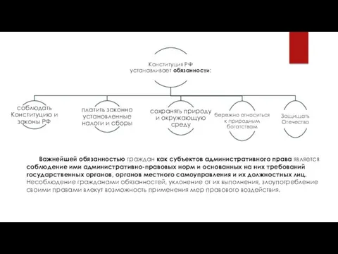 Важнейшей обязанностью граждан как субъектов административного права является соблюдение ими