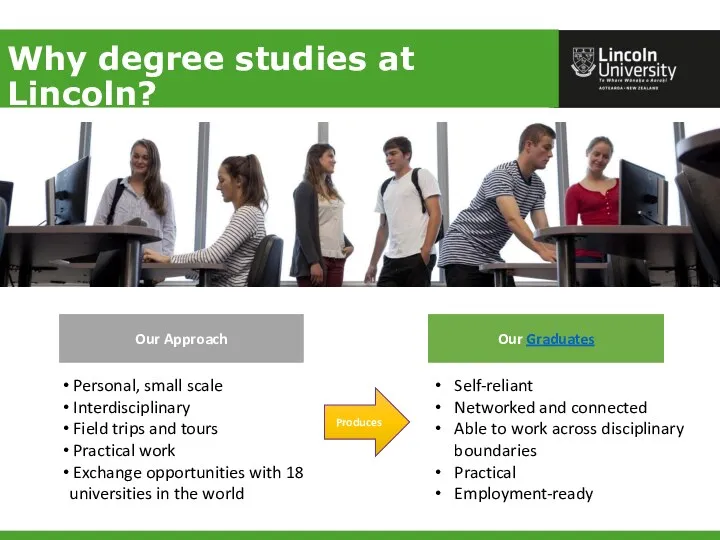 Why degree studies at Lincoln? Personal, small scale Interdisciplinary Field