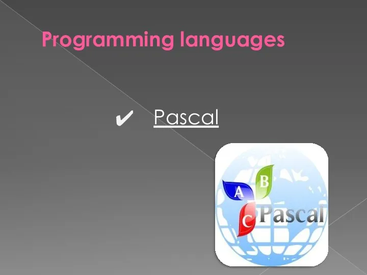Programming languages Pascal