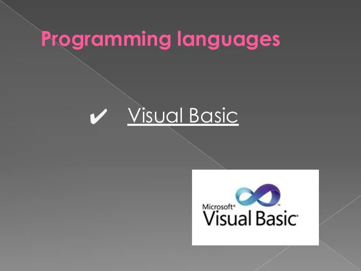Programming languages Visual Basic