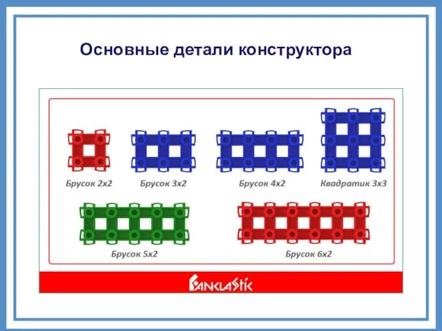 Основные детали конструктора