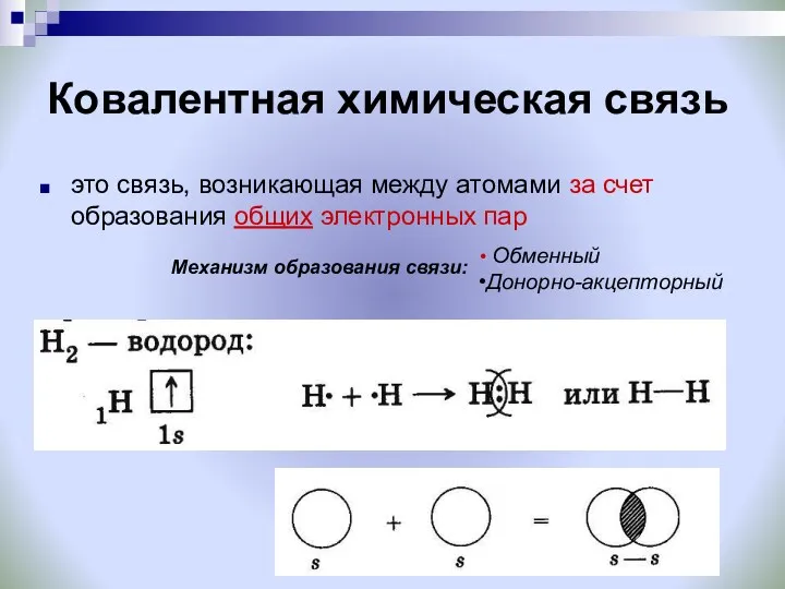 Ковалентная химическая связь это связь, возникающая между атомами за счет