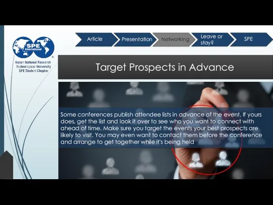 Presentation Leave or stay? Article Networking Target Prospects in Advance