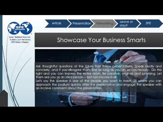 Presentation Leave or stay? Article Networking Showcase Your Business Smarts