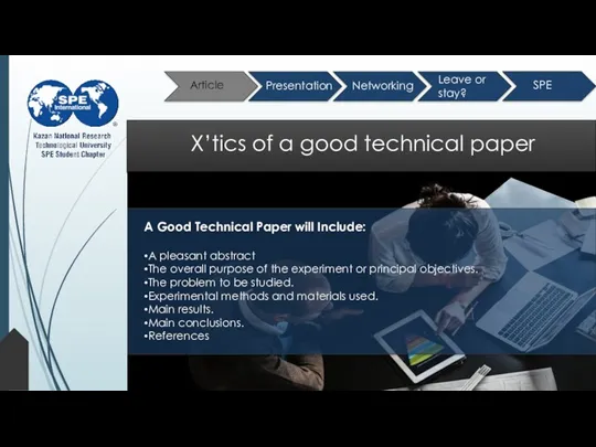 Article Presentation Networking Leave or stay? X’tics of a good