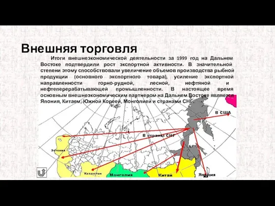 Внешняя торговля Итоги внешнеэкономической деятельности за 1999 год на Дальнем