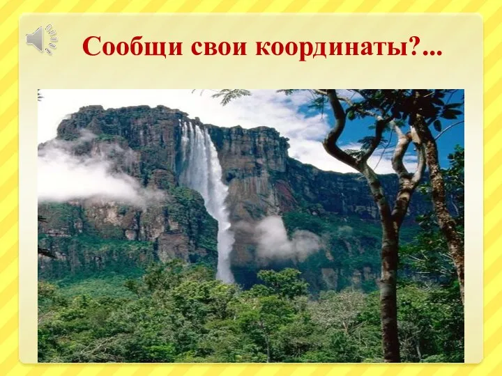 Сообщи свои координаты?...