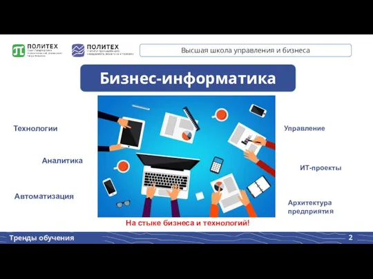 Тренды обучения 2 Высшая школа управления и бизнеса Бизнес-информатика На
