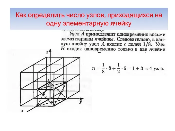 Как определить число узлов, приходящихся на одну элементарную ячейку