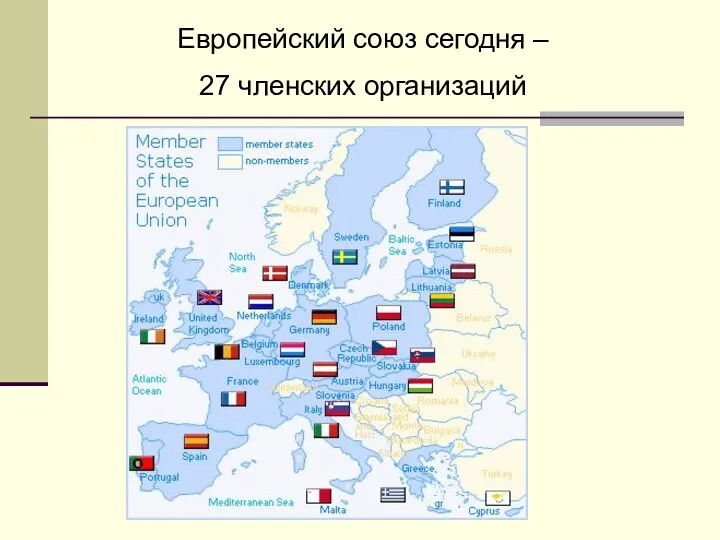 Европейский союз сегодня – 27 членских организаций