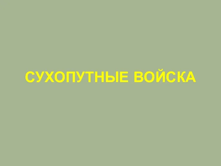 СУХОПУТНЫЕ ВОЙСКА