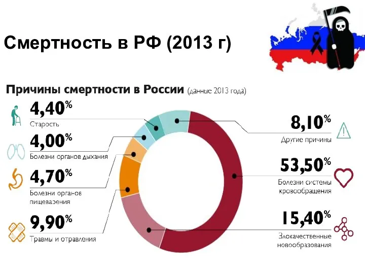 Смертность в РФ (2013 г)