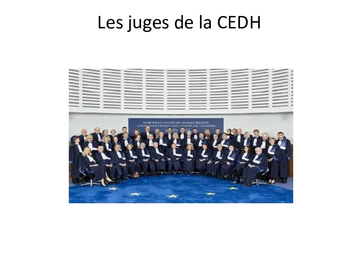 Les juges de la CEDH