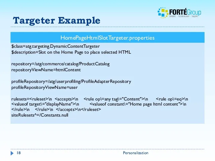 Targeter Example Personalization