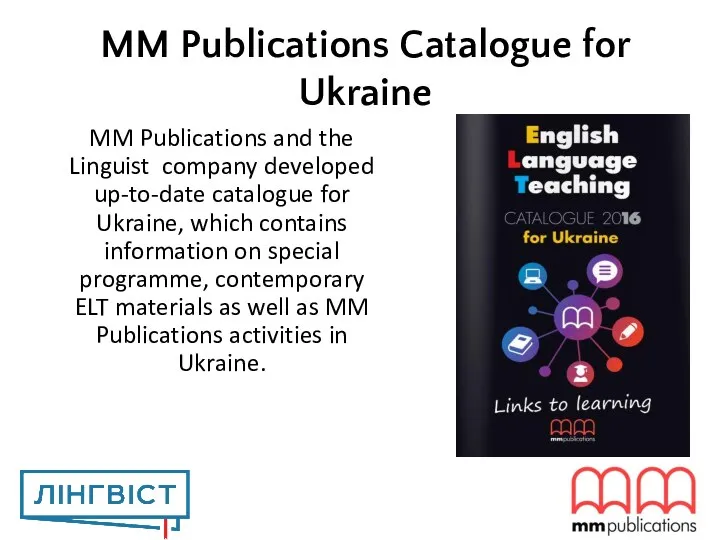 MM Publications and the Linguist company developed up-to-date catalogue for