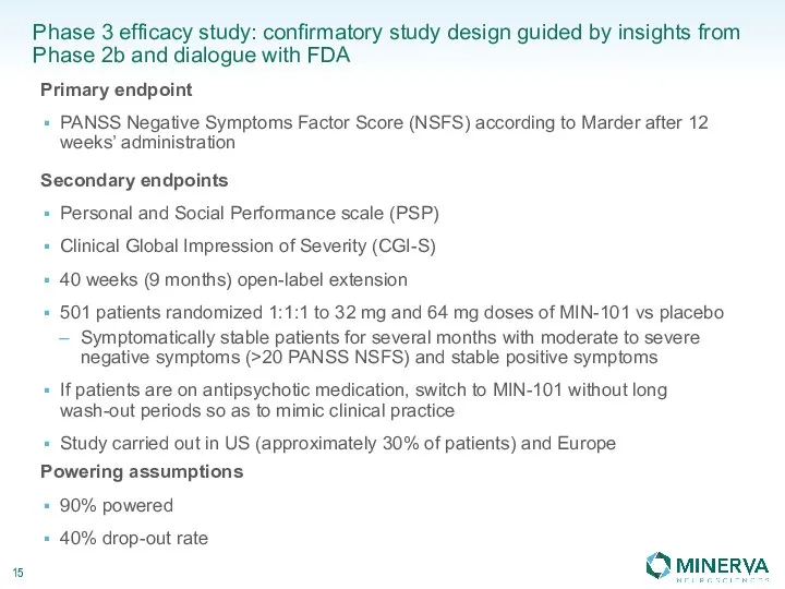 Phase 3 efficacy study: confirmatory study design guided by insights from Phase 2b