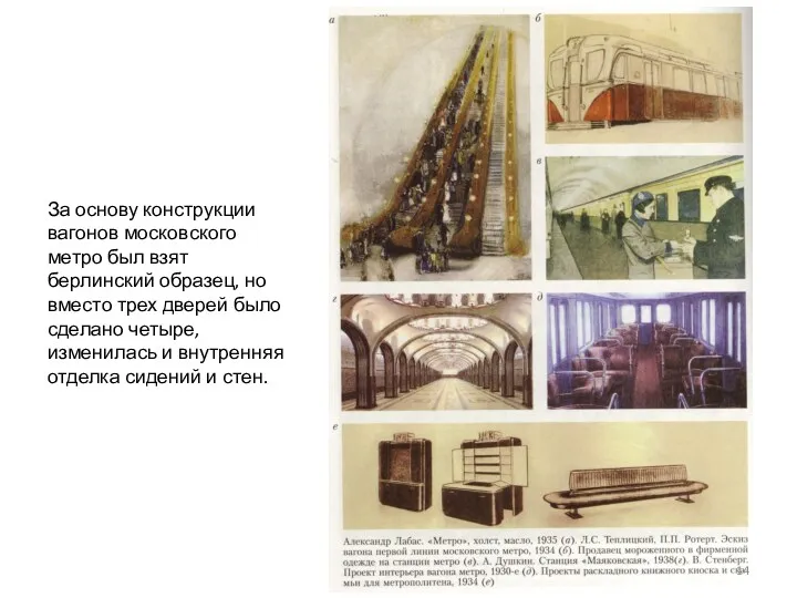 За основу конструкции вагонов московского метро был взят берлинский образец,