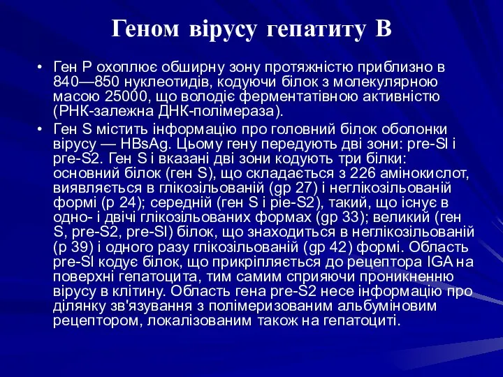 Ген Р охоплює обширну зону протяжністю приблизно в 840—850 нуклеотидів,