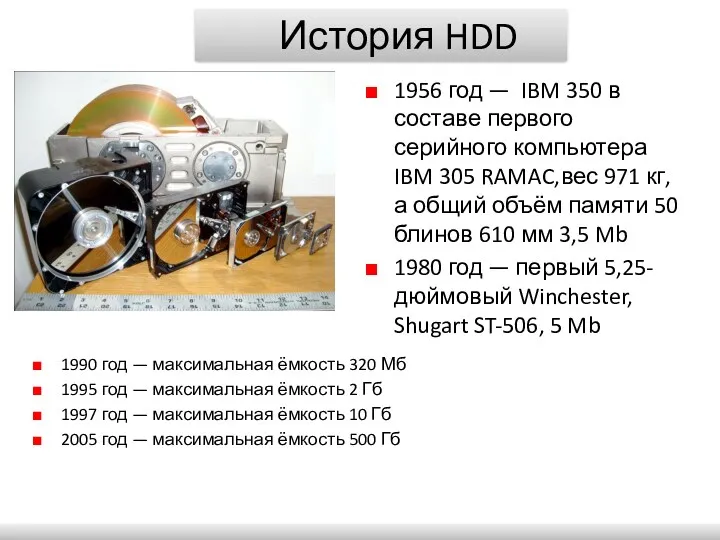 История HDD 1956 год — IBM 350 в составе первого