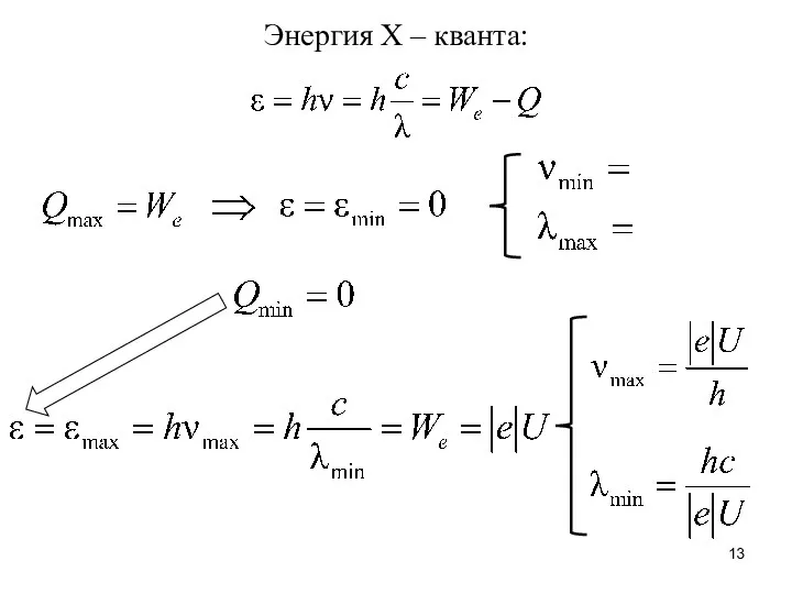 Энергия Х – кванта: