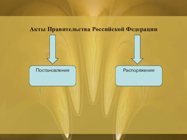 Акты Правительства Российской Федерации Постановления Распоряжения