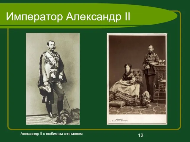 Император Александр II Александр II с любимым спаниелем