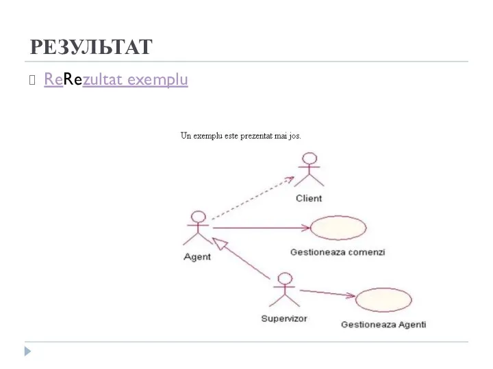 РЕЗУЛЬТАТ ReRezultat exemplu