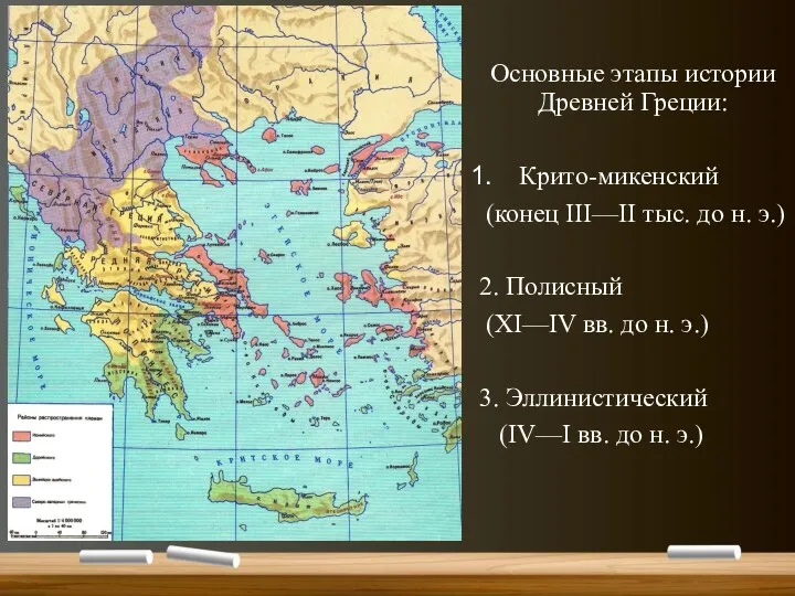 Основные этапы истории Древней Греции: Крито-микенский (конец III—II тыс. до