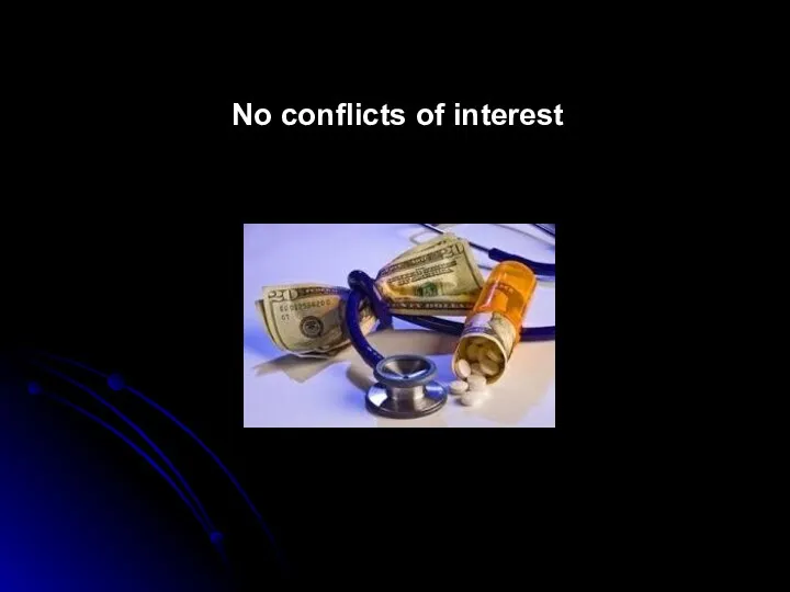 No conflicts of interest