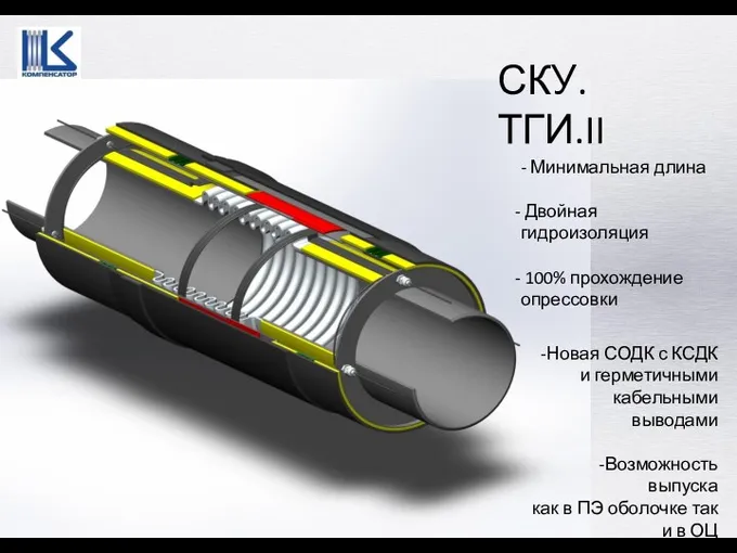 СКУ.ТГИ.II - Минимальная длина Двойная гидроизоляция 100% прохождение опрессовки Новая