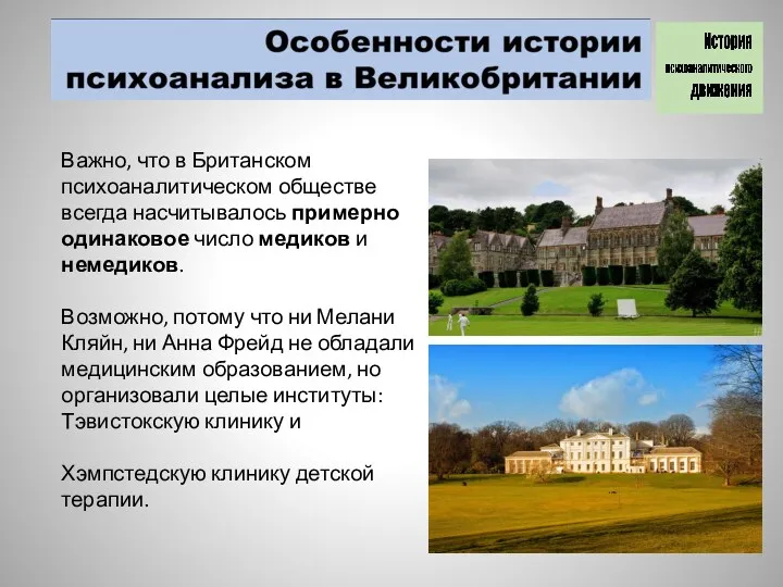 Важно, что в Британском психоаналитическом обществе всегда насчитывалось примерно одинаковое